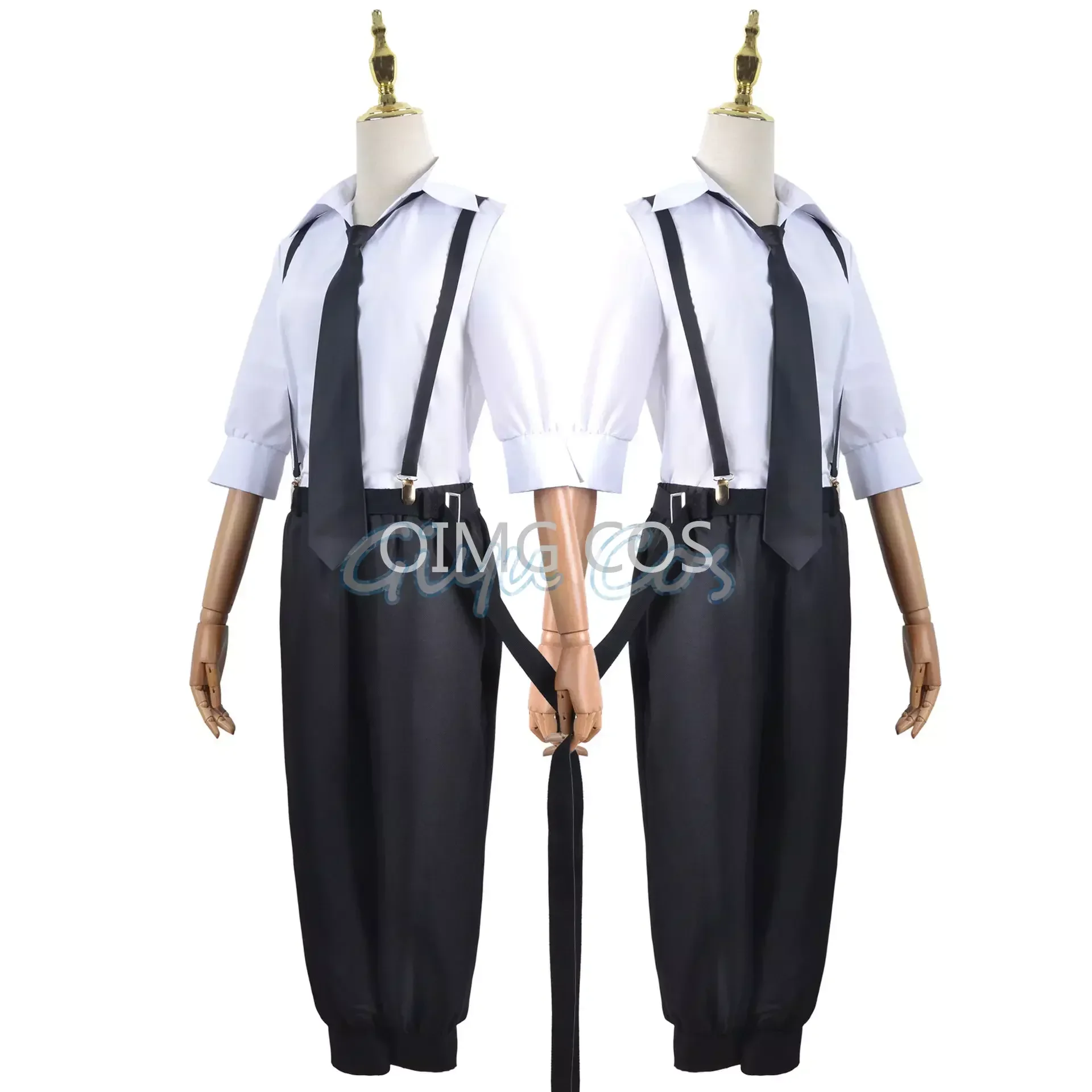 Nakajima Atsushi disfraz de Bungo Stray Dogs para hombre y mujer, gabardina, trajes de uniforme negro, accesorios de peluca Unisex