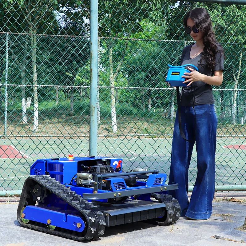 Customized CE EPA small tracked Zero Turn remote control lawn mower for all terrain remote control lifting LONCIN 224CC