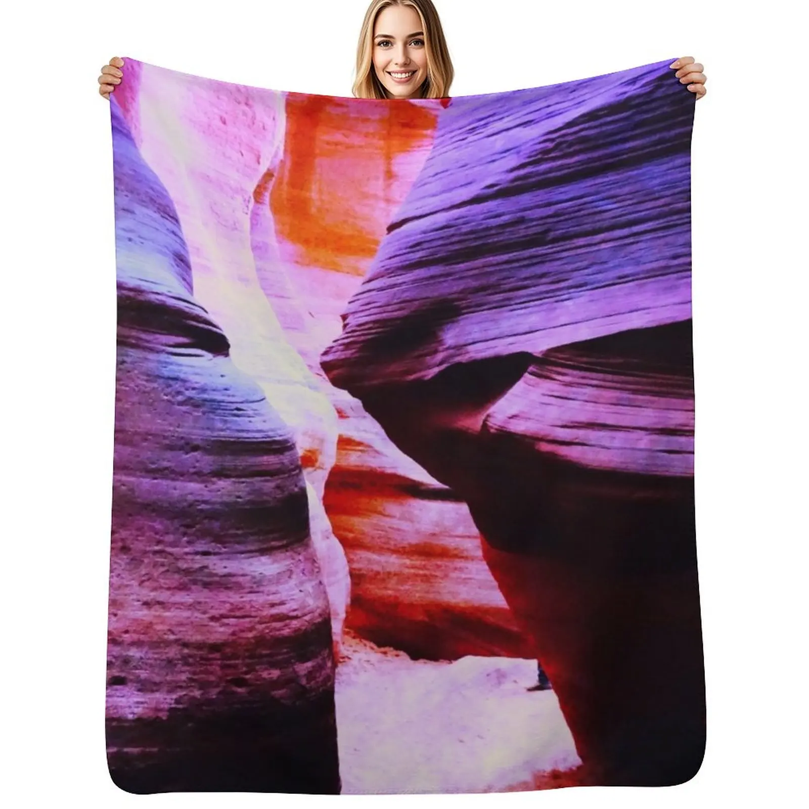 Antelope Canyon III Throw Blanket heavy to sleep valentine gift ideas Shaggy christmas decoration Bed linens Cute Blankets