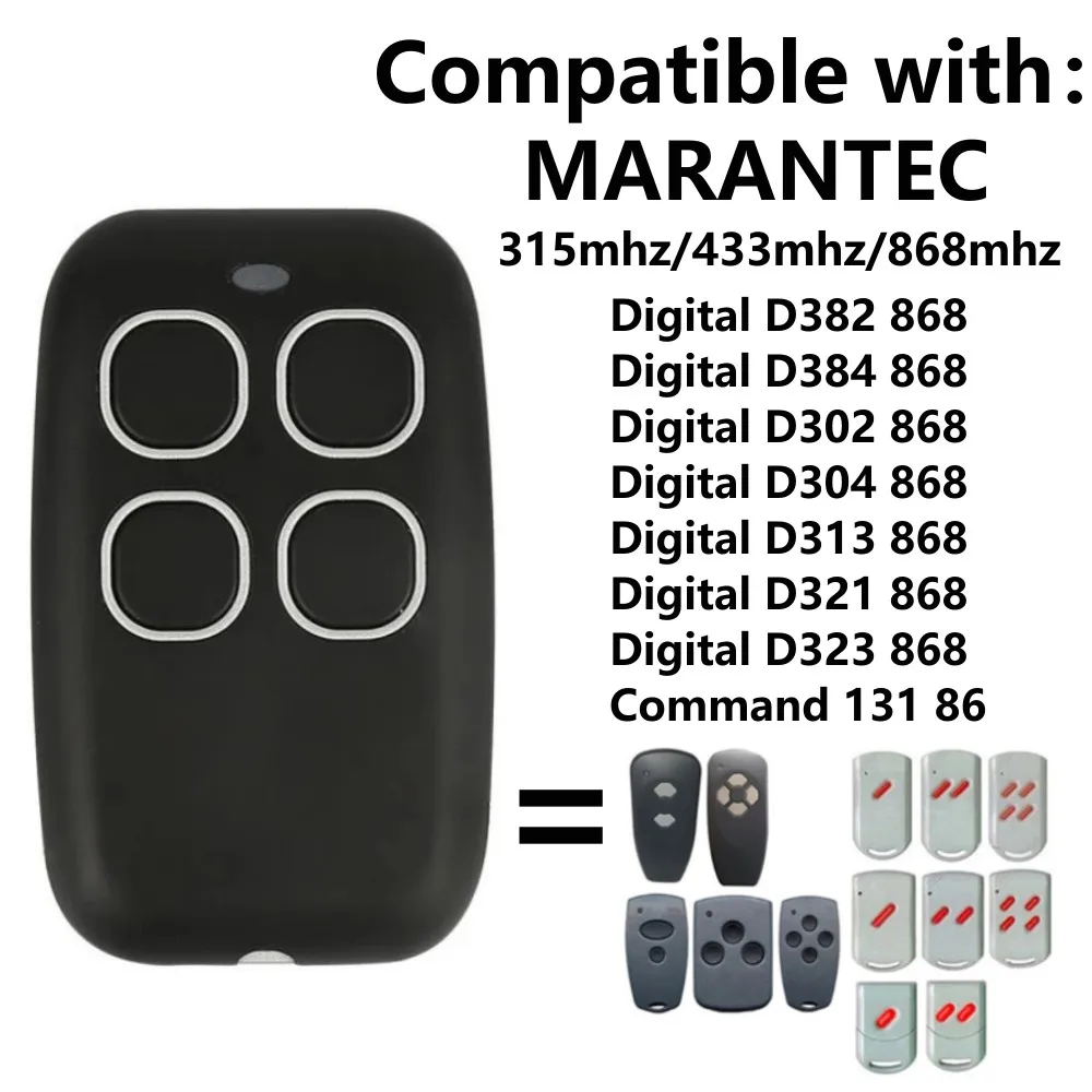 Imagem -04 - Marantec Garagem Porta Controle Remoto 868.3mhz Marantec Digital 302 304 321 323 382 384 Portão Controle Garagem Comando 868 Mhz Abridor