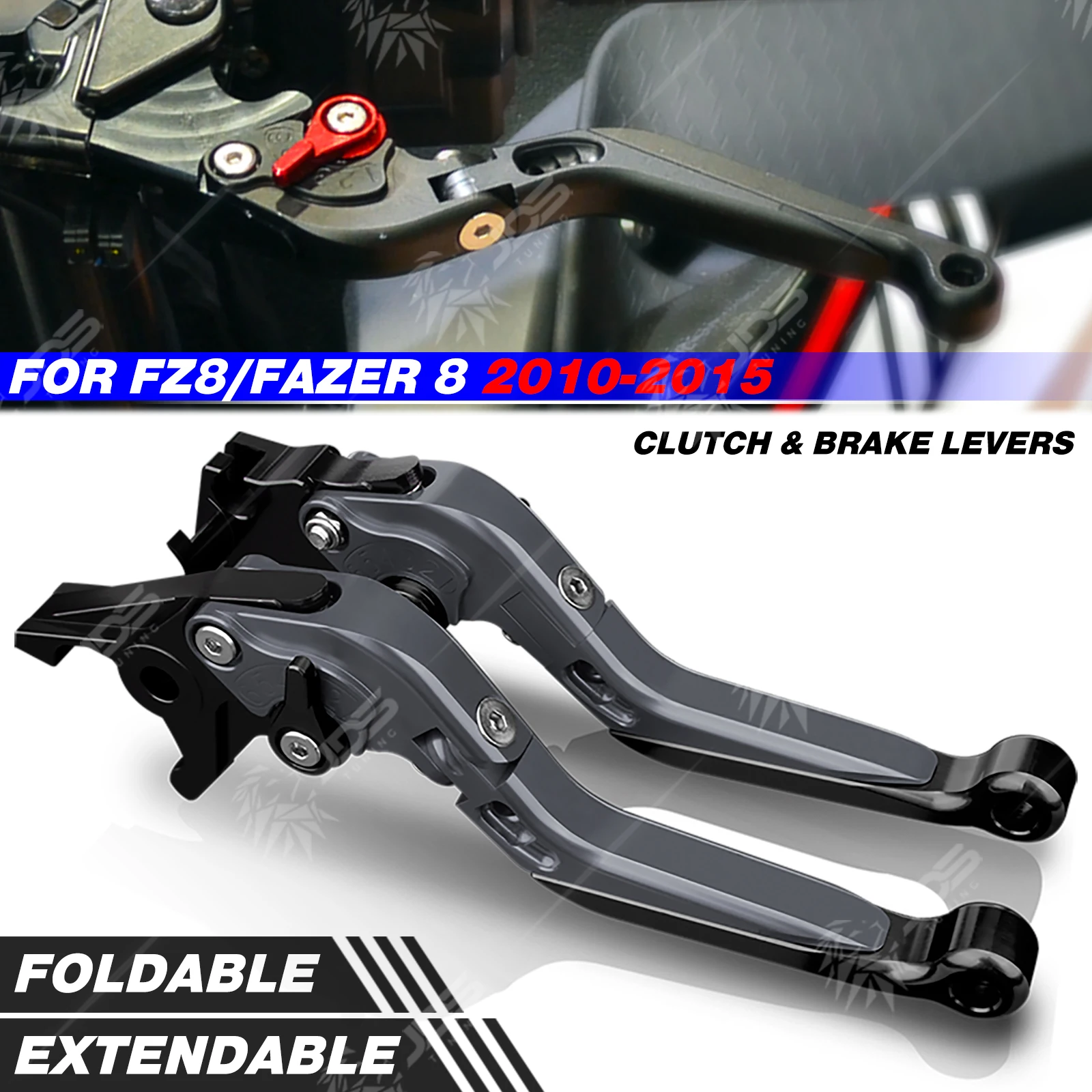For YAMAHA FZ8/FAZER 8/FZ8-N/FZ8-S 2010-2015 Clutch Lever Brake Lever Foldable Adjustable Handle Levers Motorcycle Accessories
