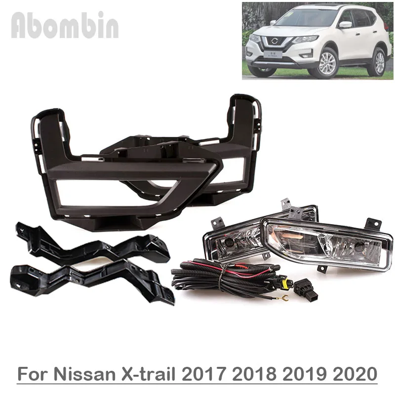 

Front Bumper Lamp Daytime Running Fog Light Assy With Wiring Harness Kit For Nissan X-trail Xtrail 2017 2018 2019 2020