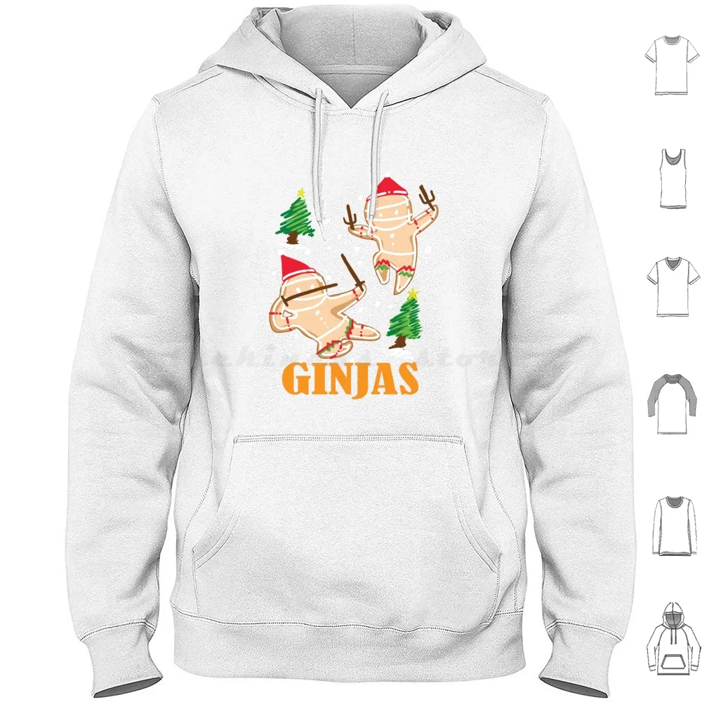 Ginja Gingerbreadman Hoodies Long Sleeve Ginja Gingerbread Man Gingerbread Bread Ginger Santa Claus Christmas Xmas X