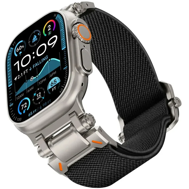 

Спортивный ремешок Armor для Apple Watch Ultra2 Band 49 мм 46 мм 45 мм 44 мм 42 мм Металлический нейлоновый браслет Correa iWatch Series 10 9 8 7 6 5 4