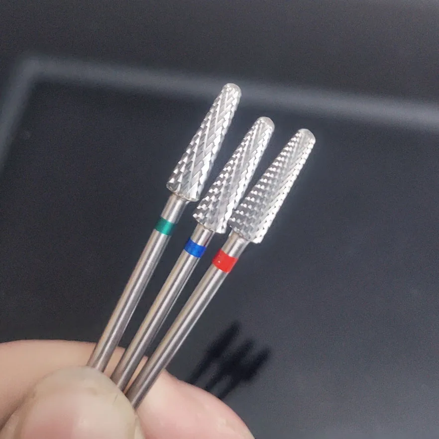 1 pz punta da trapano per unghie in metallo duro trapano per Manicure elettrico fresa fresa apparecchi per frese lime per unghie punte strumenti per Pedicure