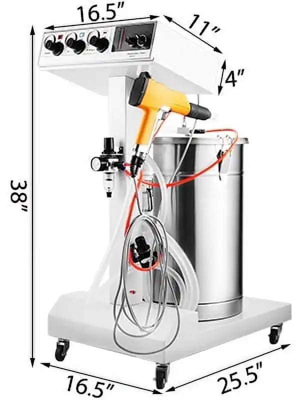 Powder Coating Machine 40W 50L Capacity Electrostatic Powder Coating Machine Spraying Gun Paint 550g