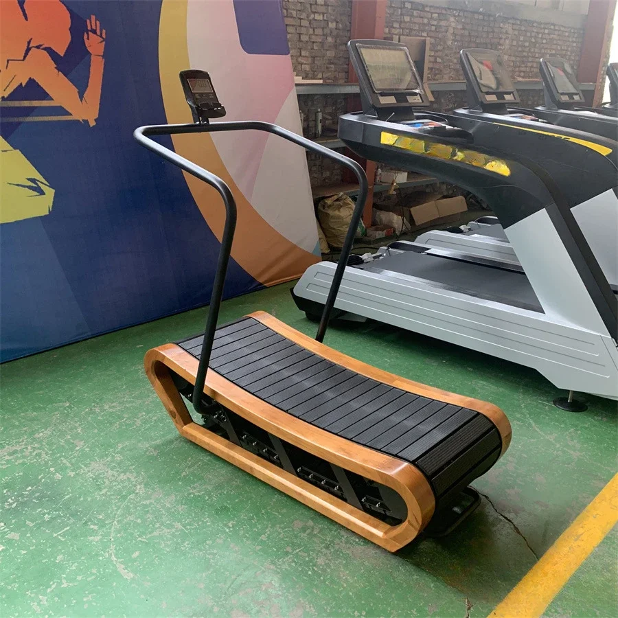 Factory Straight Hair Wooden Household Machinery Treadmill Wooden Private Classroom Unpowered Treadmill Wooden Fitness Equipment