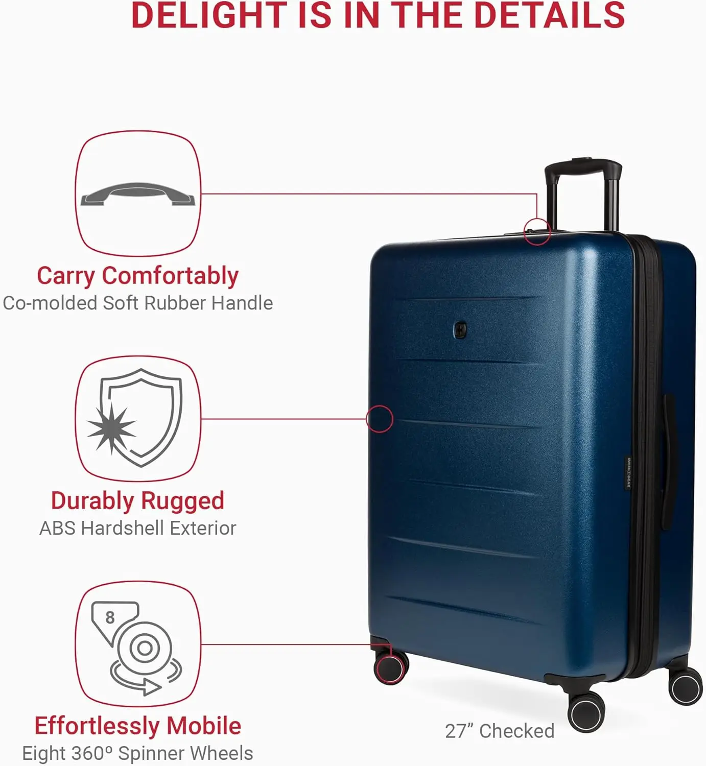 8020 Eclipse Collection Hardside erweiterbares Gepäck – Marineblau