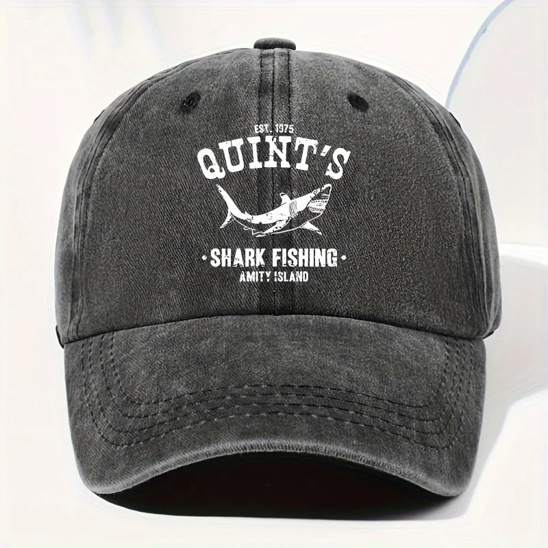 

Кепка QUINT's SHARK FISHING с модным принтом, подарок, винтажная кепка в стиле Dad Hat, подходит для любого сезона