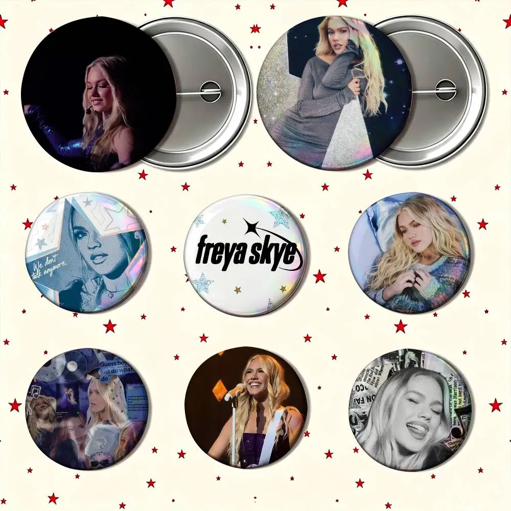 S-Singer Freya Skye Custom Enamel Pin Badges 25mm 32mm 44mm 58mm Backpack Hat Decor Toys Gifts
