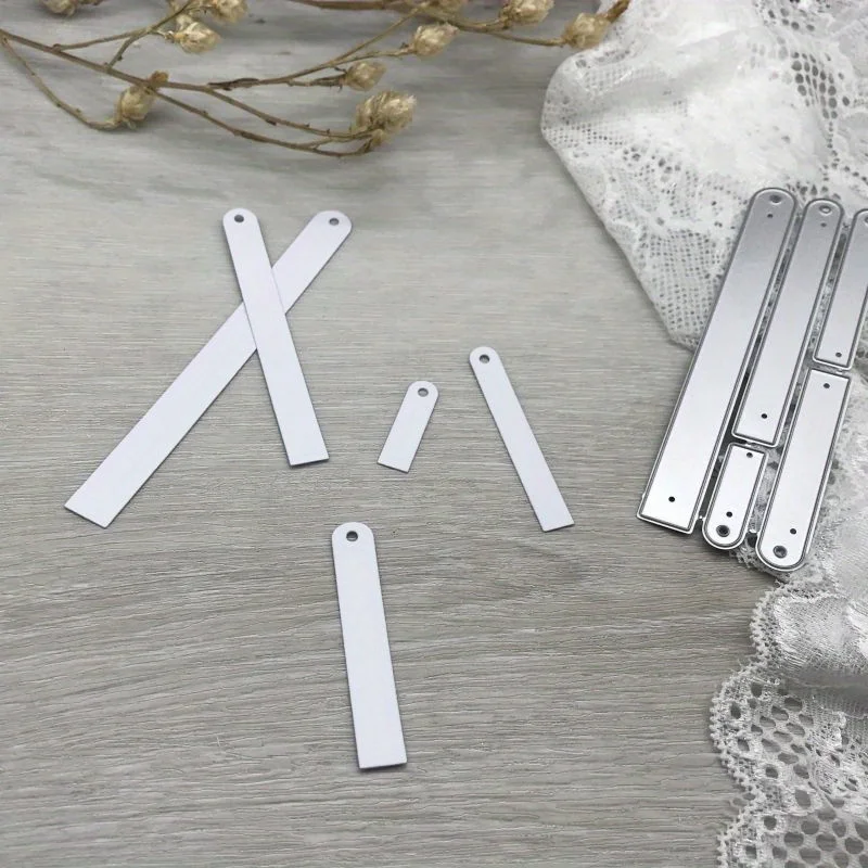 Matrices de découpe artisanales en métal, 1 pièce, moule de découpe, étiquettes, bandes, Scrapbook, couteau artisanal en papier, moule, lame, poinçon, pochoirs