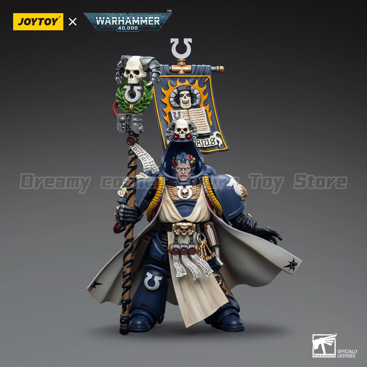 【متوفر】JOYTOY Warhammer 40K Ultramarines رئيس مكتبة Tigurius 1/18 لعبة شخصيات الحركة نموذج مجموعة حلية