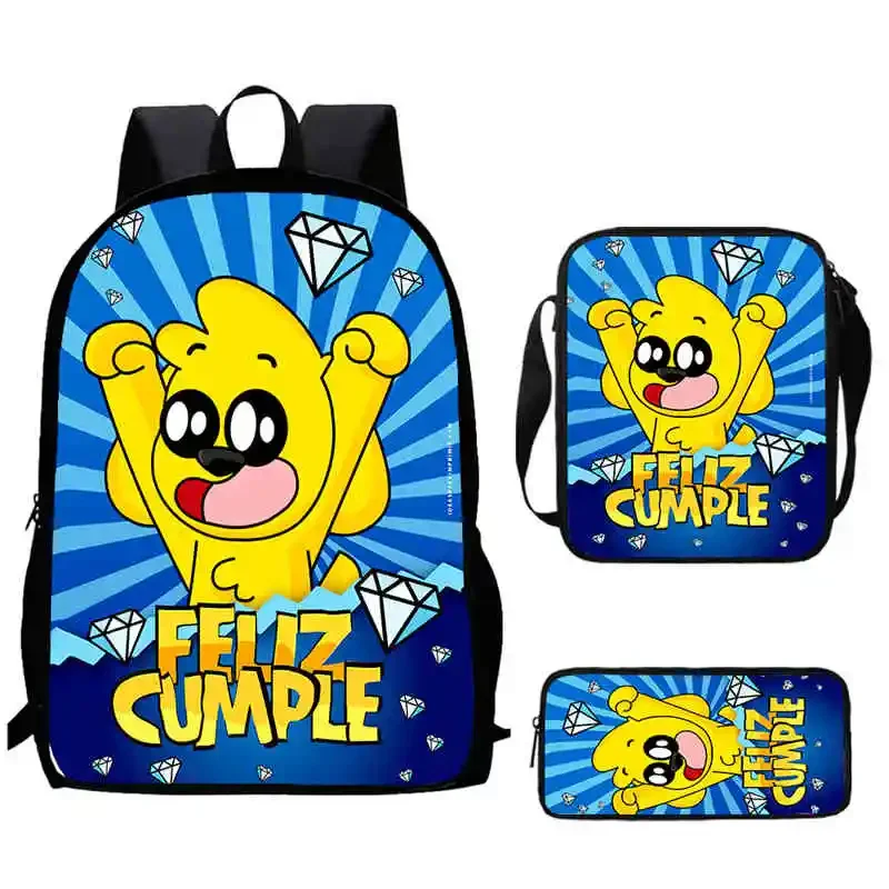 Mochila escolar infantil Mikecrack de dibujos animados con bolsos de hombro, bolsas de lápices para jardín de infantes, el mejor regalo para niños y niñas