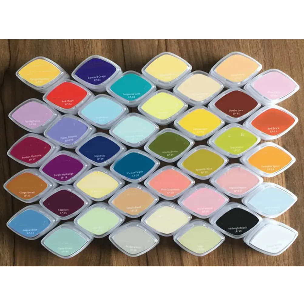 

Premium Multicolor Inkpad Set for Scrapbooking DIY Art Craft Stamping Finger Painting Color Recognition Educational Activity Ink