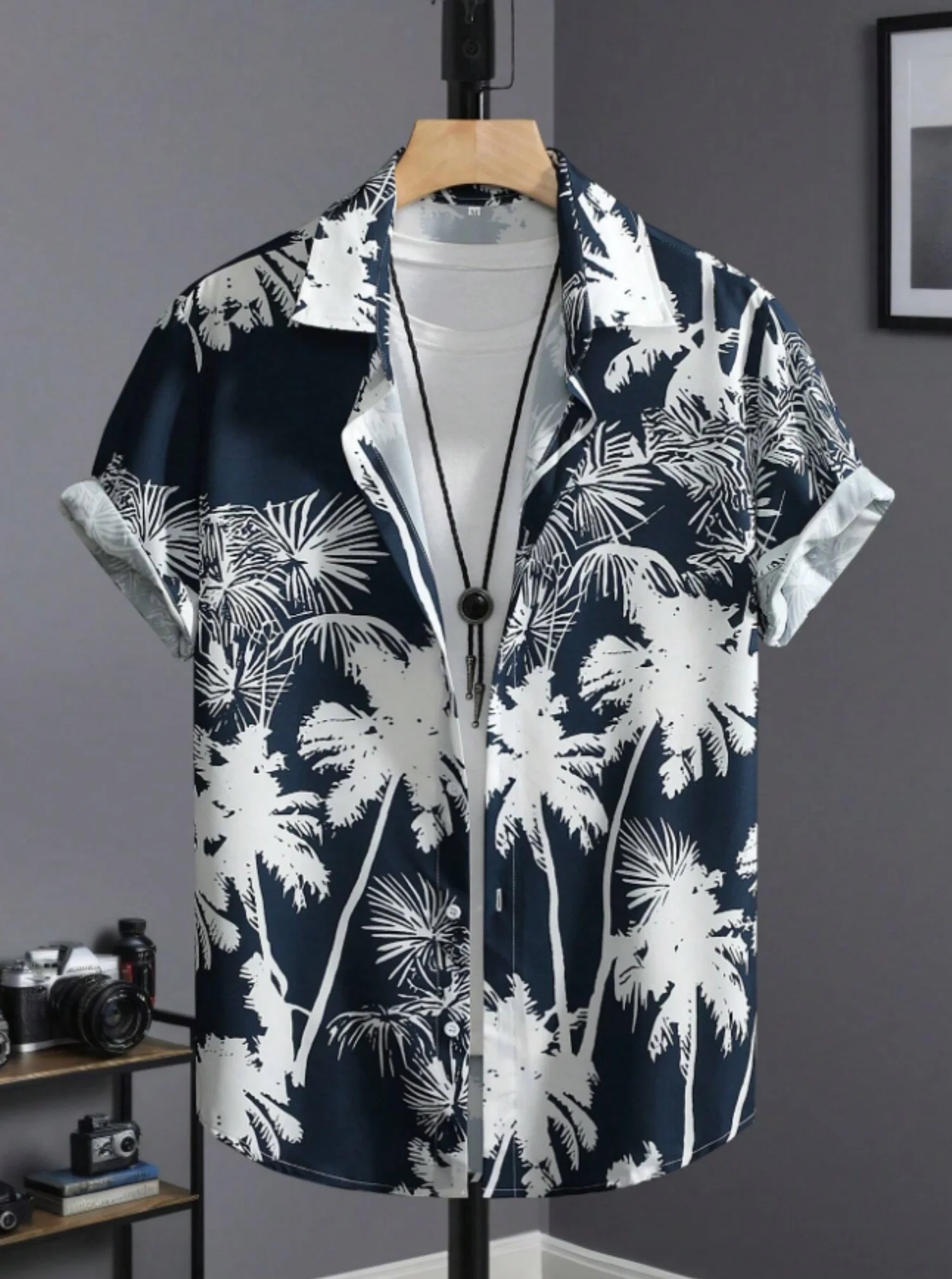 

Hawaiian Shirt Man Print Casual Thin Beach Slim Fashion Shirt High Quality Luxury Black Social Vintage Funny Oversized Clothes