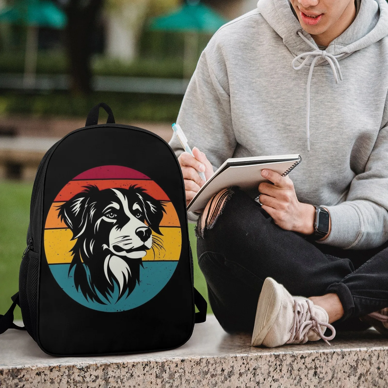 Hewan Anjing Lucu 17 Inci Ransel Sekolah Tas Sekolah Remaja Laki-laki Bolsa Mochilas De Hombre Bolso Tas Mochila Mochila Bolsa H