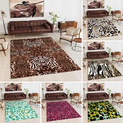 Leopard Print Carpet for Living Room Decoration Floor Mat Nordic Light Luxury Bedroom Bedside Coffee Table Home Rugs Non-slip