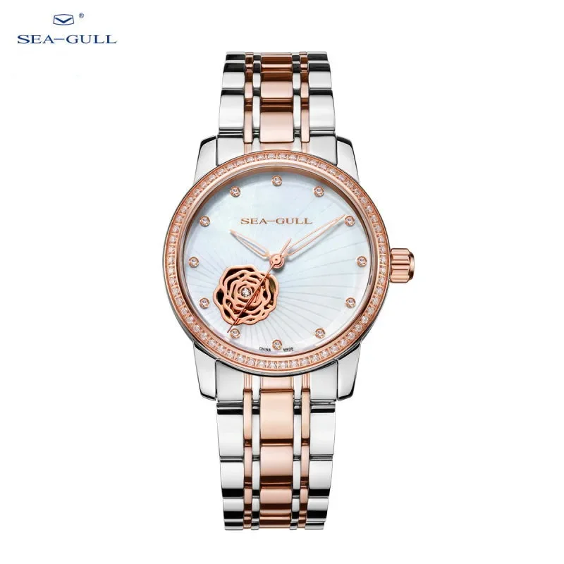 New Seagull Watch Female Simple Temperament Hollow Automatic Mechanical Women Watch Sapphire Crystal Wristwatch 317.15.6121KL