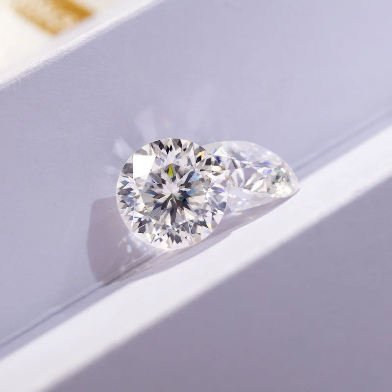 

Plum Blossom Cut Moissanite Loose Stone Round Multicolor Design For Unique Ring Pendant Jewelry Rare Fancy Shape Gemstone