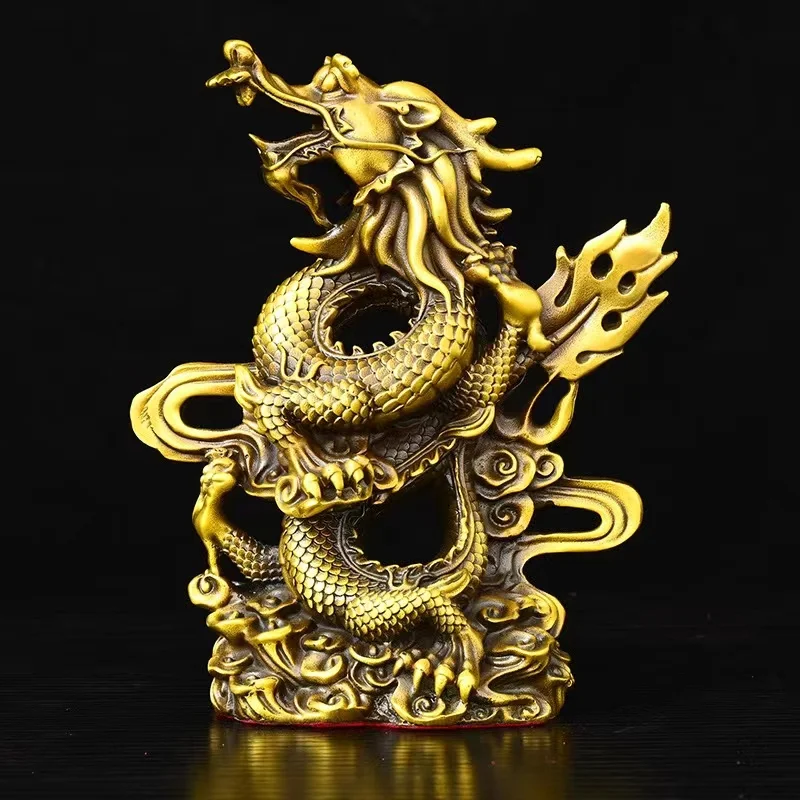 

Antique Chinease copper Keep your head up dragon statue,Handicrafts, best collection&adornment, Free shipping