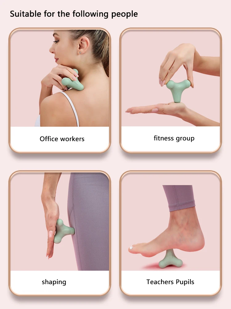 Bola de Fascia de cuatro esquinas, pelota Plantar para masaje de hombros, cuello, cintura, músculos de la mano, ejercicio de Lactate, relajación, pelota de Fitness meridiana