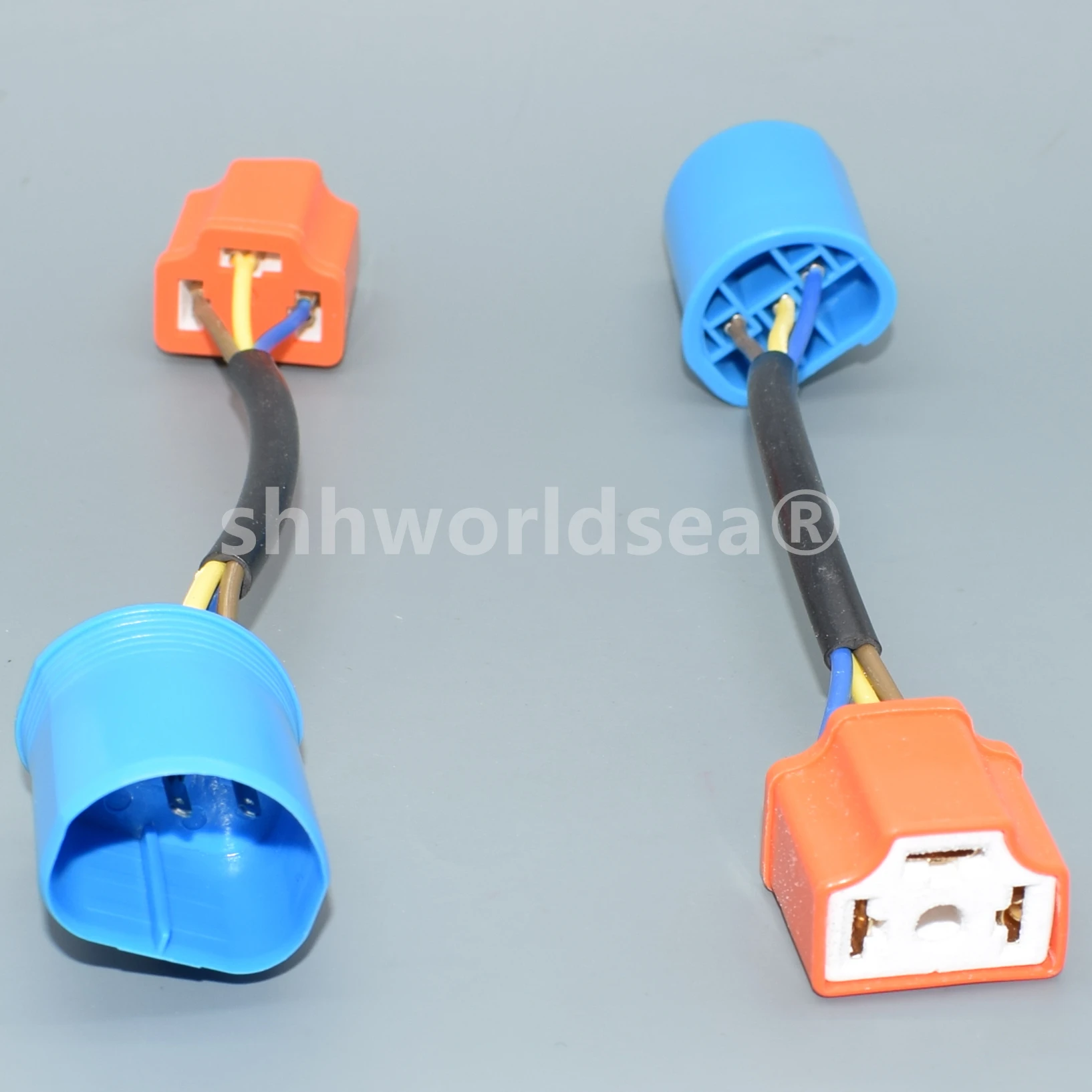 shhworldsea auto socket 9004 9007 male to h4 female headlight socket