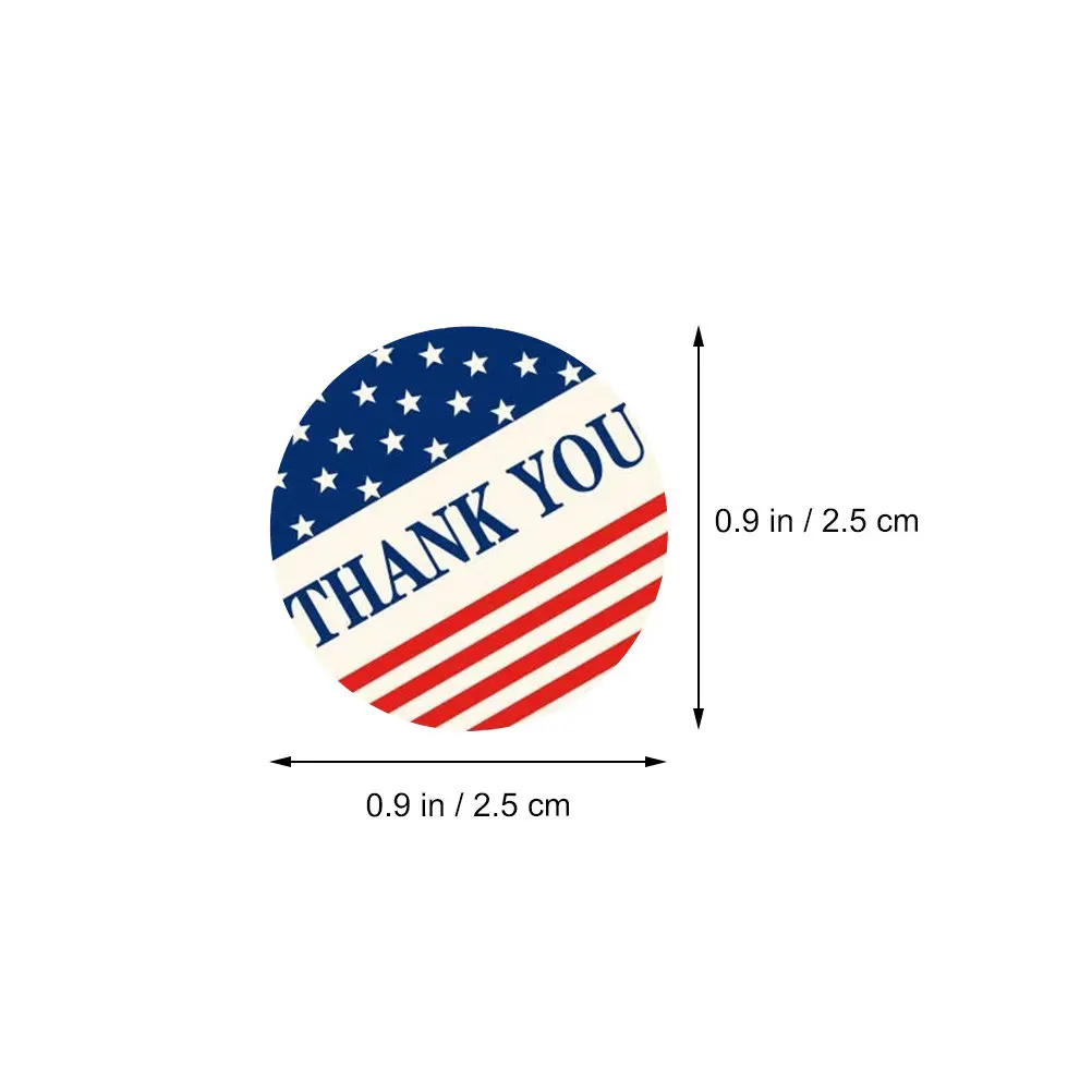 1000Pcs Patriotic Usa Flag Stickers Round Thank You Adhesive Sealing Stickers for 4Th of July Gift Boxes Patriotic Flag Decals - view 3