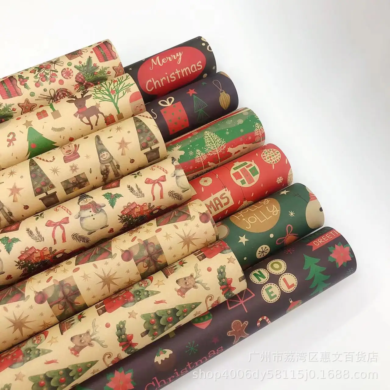 New 50X70CM 10PCS Christmas Gift Wrapping Paper Christmas Party Gift Large Kraft Wrapping Paper 100gsm