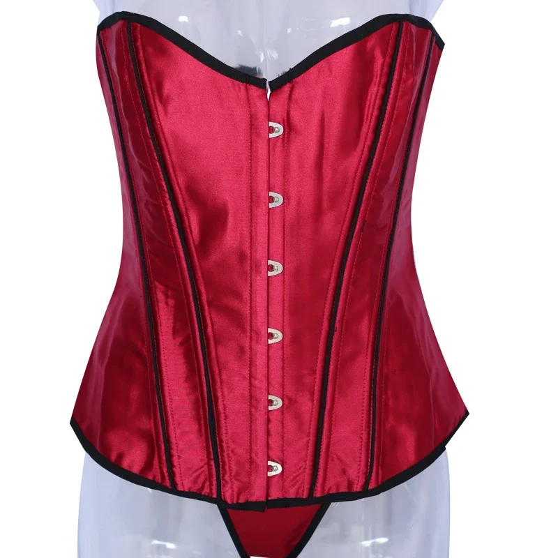 Sexy Red Corset Bustier Women Breathable Slimimg Body Shapwear Corselet Autumn Lightweight Underwear Lingerie