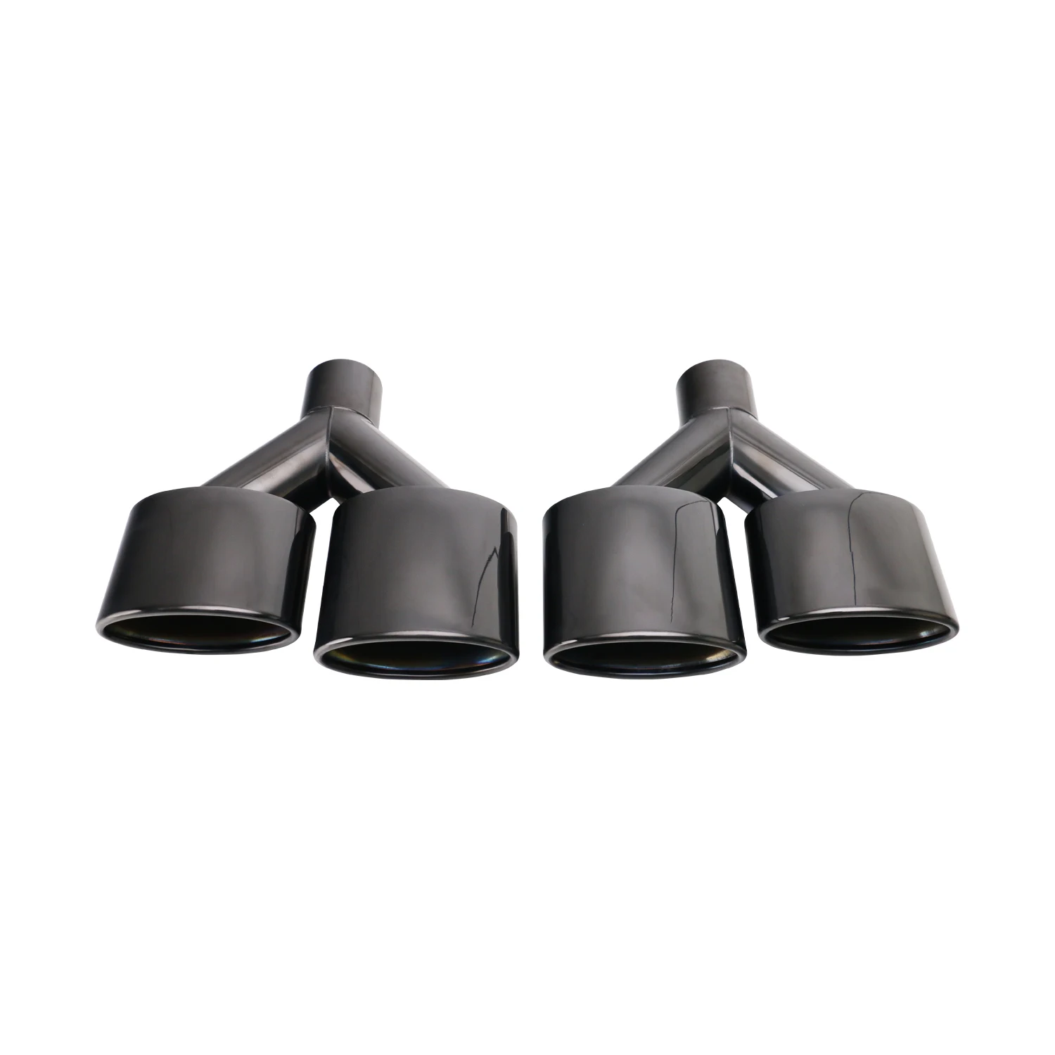 

1 PCS Modifiy Car Exhaust Pipe 57mm Oval Y Type Dual Muffler Exhaust Tip for C class W204 C63 tips
