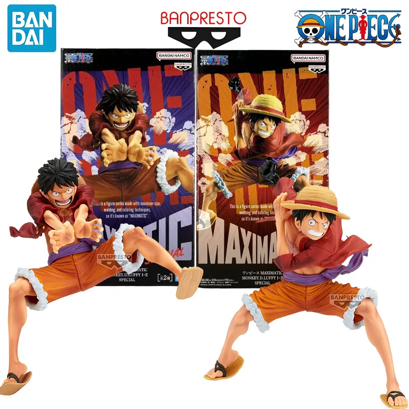 

In Stock Bandai Genuine MAXIMATIC ONE PIECE Monkey D Luffy Anime Character for Kids Christmas Gift Collection Action Toys Model