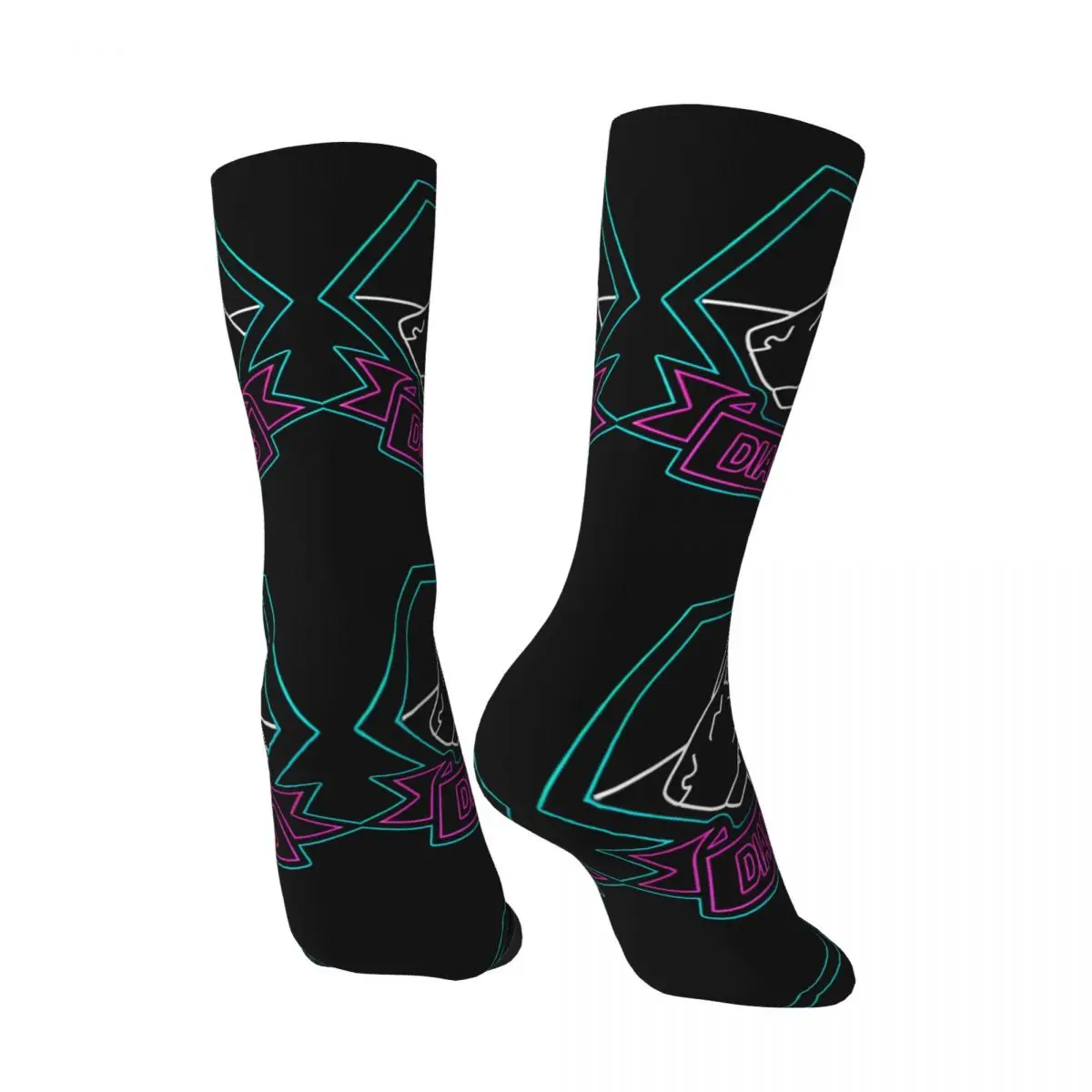 Chaussettes brillantes de compression en élan pour hommes, motif sans couture, chaussettes vintage Diamond Dogs Crew, nouveauté