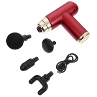 1 set Portable Fascia Gun 6 Speed Adjustable Mini Muscle Percussion Massager ABS Fitness Electrical Body Massager