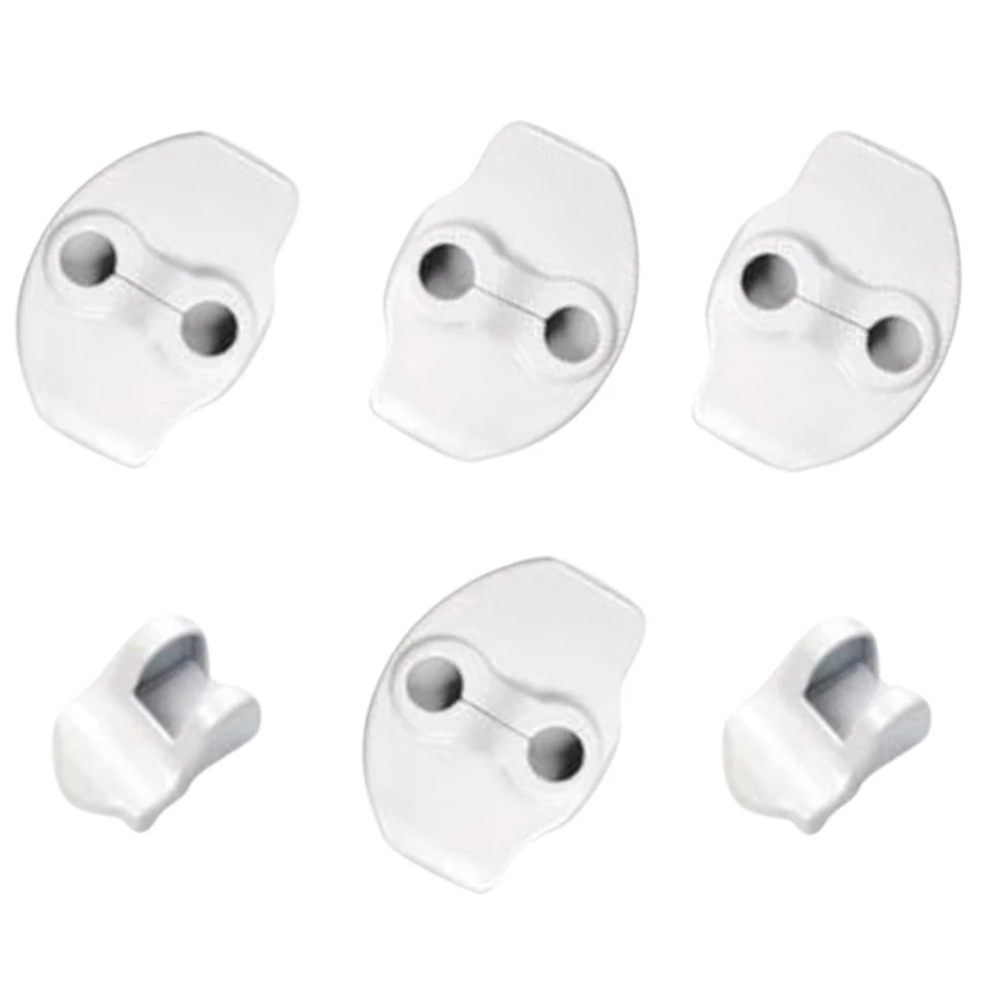 for Tesla Model 3 Model Y Door Lock Cover Protector Latches Door Stopper Covers Set of 6 Interior Accessories White