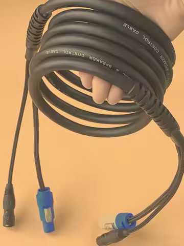 DJ Lighting Audio AC Power DMX Combination Cable 3x2.5mm&sup2; PowerCon Wire 3Pin XLR Connector For Stage LED Moving Head Sound Mic.