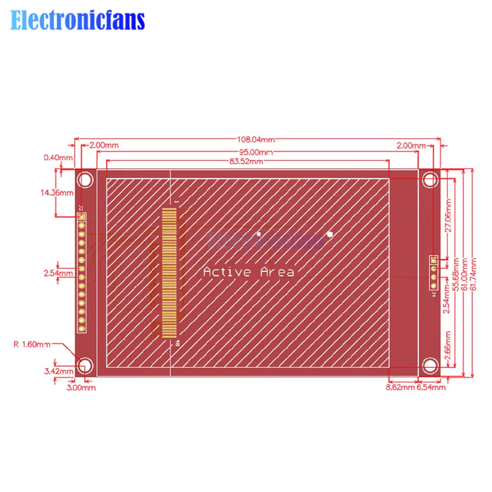 3,5 Zoll 4,0 Zoll 4-Draht SPI Serielles LCD-Display-Modul 480x320 Farb-Touchscreen ST7796S ILI9488 Schnittstelle TFT-Modul – Detail 22