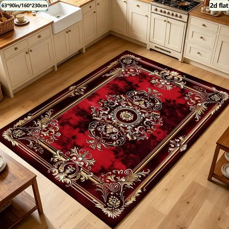 Modern Patchwork Striped Carpet Flooring Abstract Geometric Square Area Rug Minimalist Home Bedroom Floor Mat