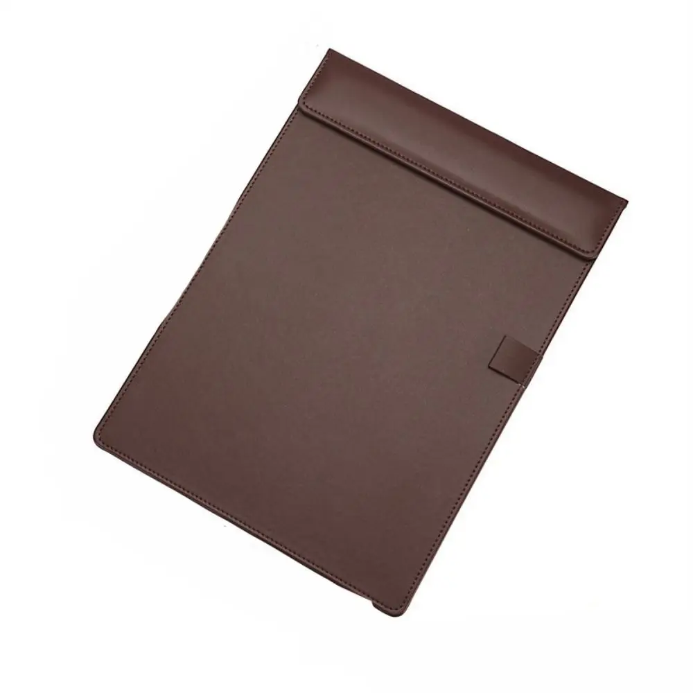 Fashion PU Leather Paper Folder A4 Pen Holder Writing Board Magnetic Durable Menu Holder Business