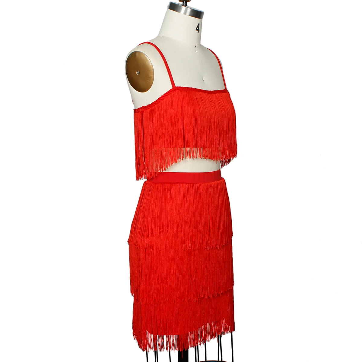 Summer Outfits For Women 2023 Women\'s Sexy Tassel Sling Crop Top Short Skirt Two Piece Set Red Party Dress Traf African Fashion