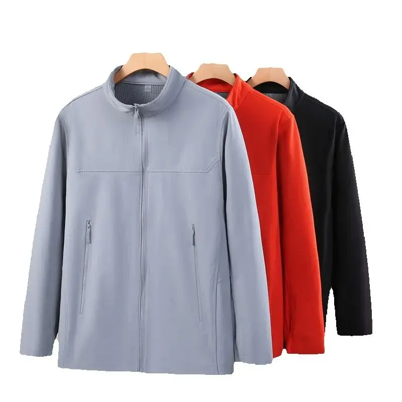 

High-quality plus-size men's stylish, oversized, trendy, casual and versatile spring and autumn stand-up collar jacket
