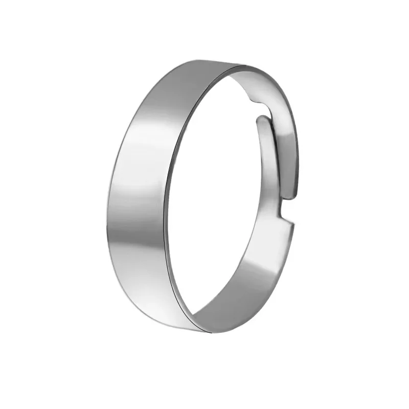 Simple 316L Stainless Steel rings Adjust Size FOR Best Gift NO FADE