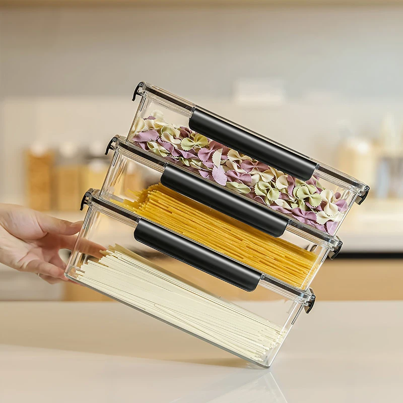 Transparent Noodles Storage Box Sealed Moisture-proof Kitchen Sealed Storage Tank Large Capacity Multifunction Food Container