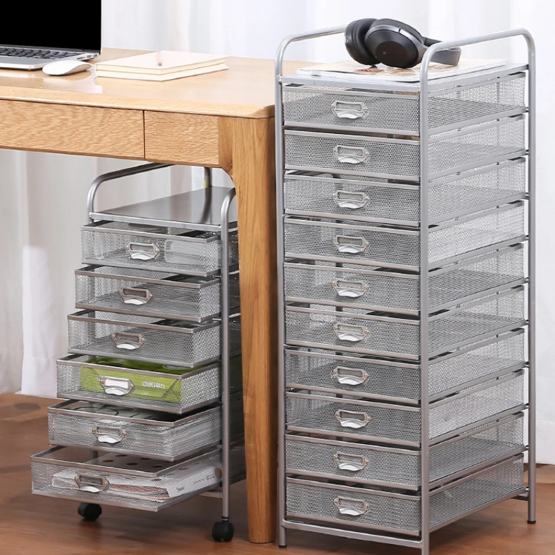 

Metal file frame, under table, mobile data storage cart A3 with drawer, trolley, office data storage