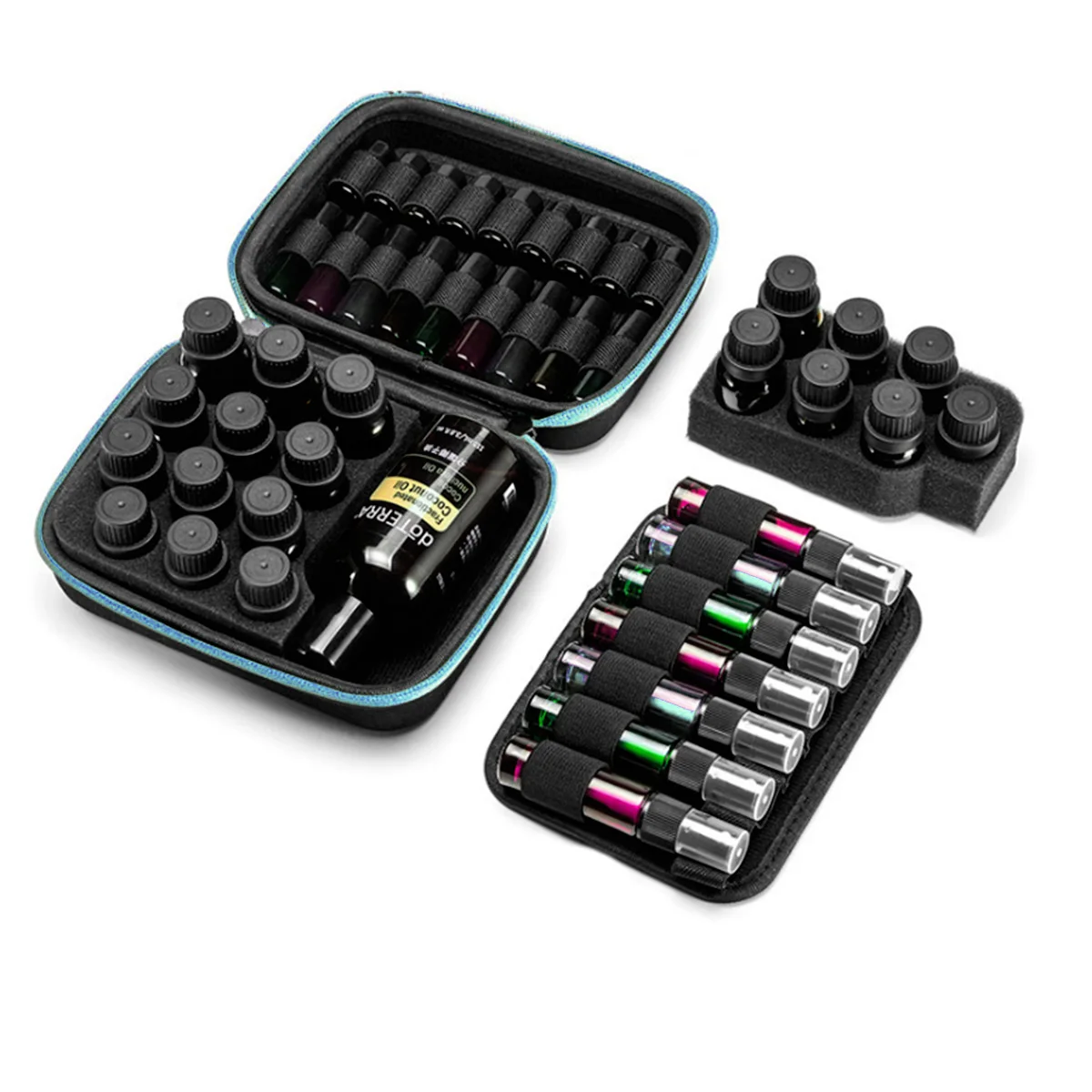 

Essential Oil Storage Box Shockproof Travel Organizer Bag for Lipstick Perfume Blue Color Pcs Lightweight Portable