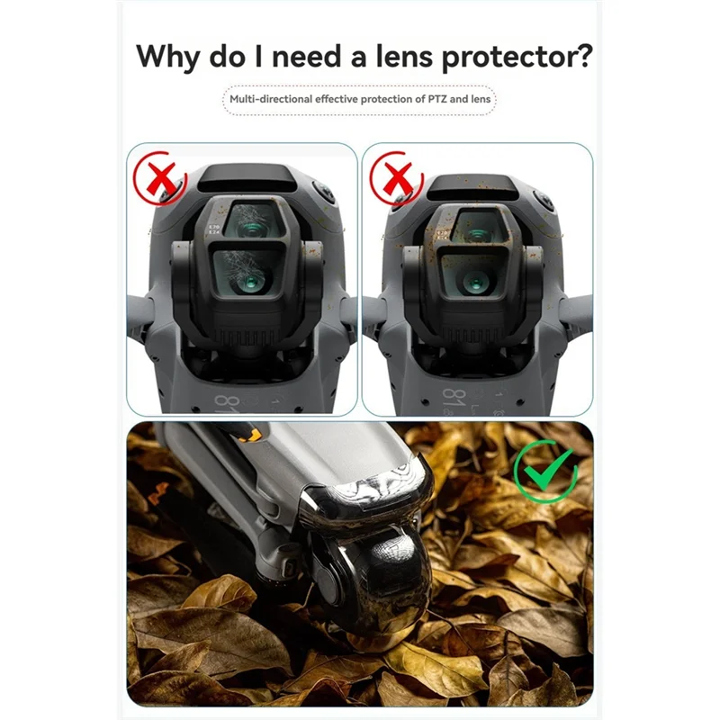 Lens Cap For DJI Air 3S Drone Gimbal Protector Dust-Proof Camera Lens Cap Cover For DJI Air 3S Accessories