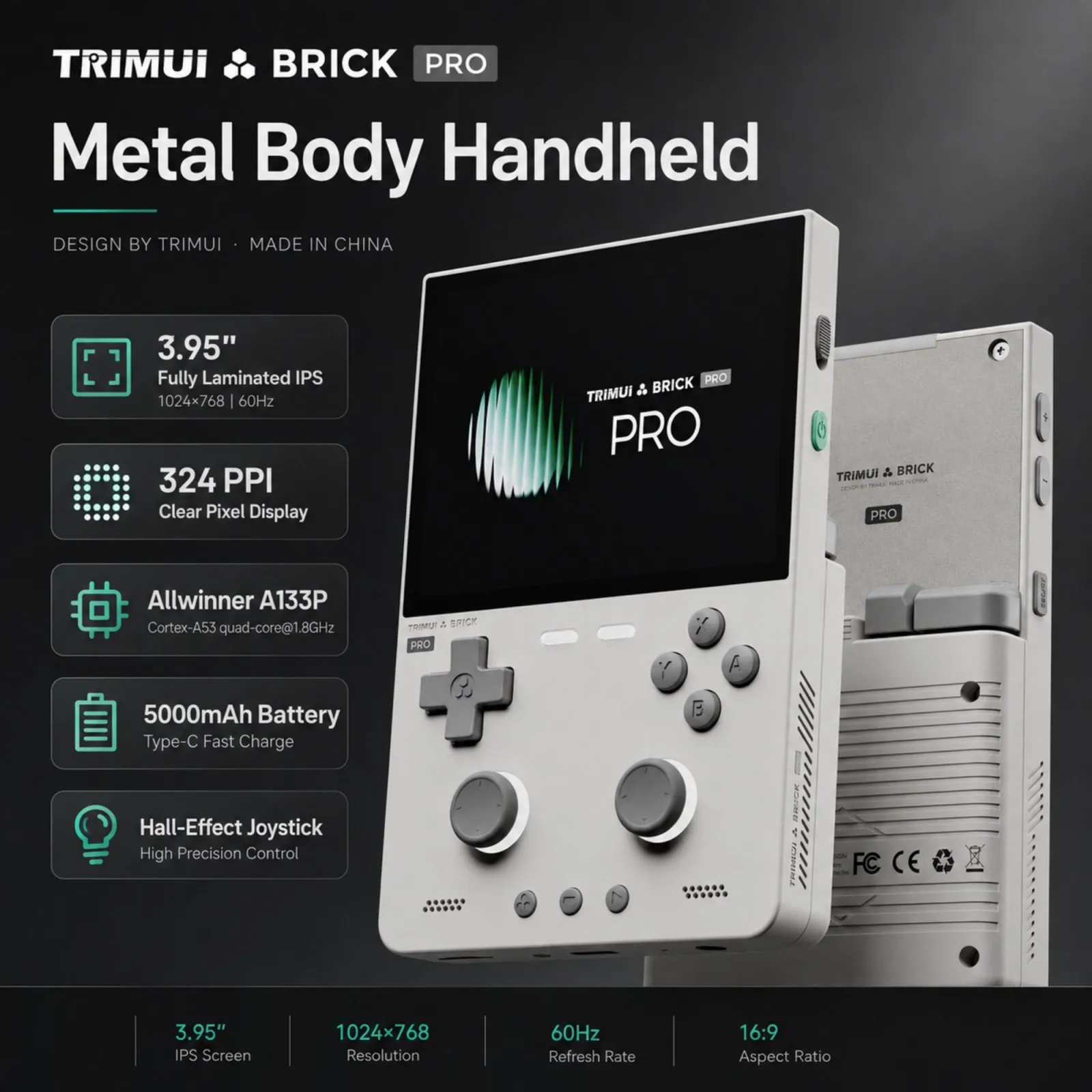 TRIMUI BRICK PRO Open Source Linux Portable Gaming Console 3.95