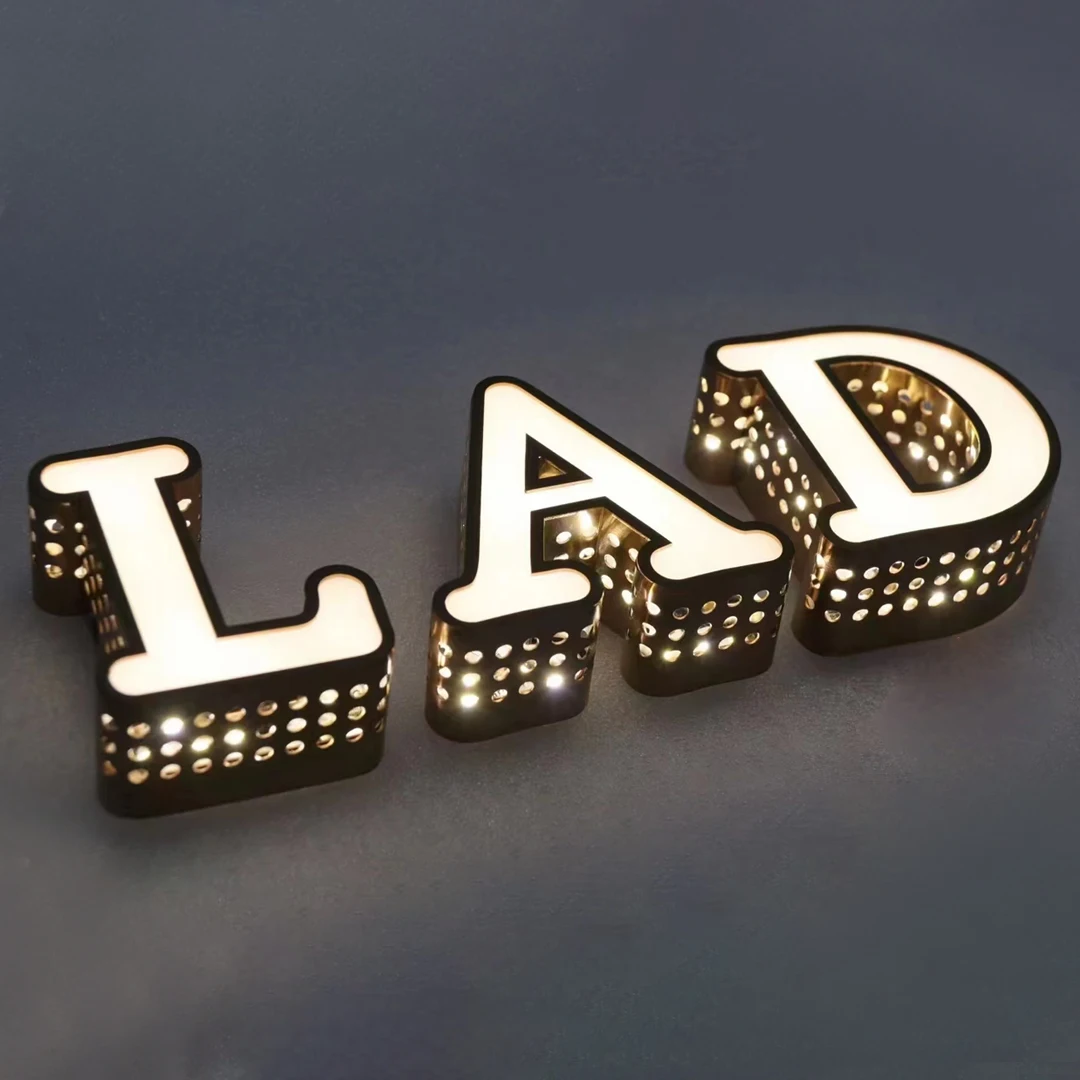 Imagem -04 - Custom Led Letters For Wall Letras de Metal Personalizadas Sinais para Negócios Canal 3d