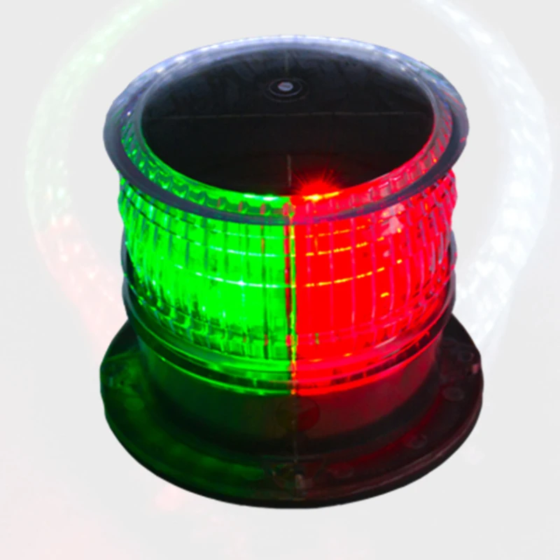Yacht Lights Solar Integrated Three-color LED Warning Signal Lamp With GPS Source Yacht Installation Boat Marine Light