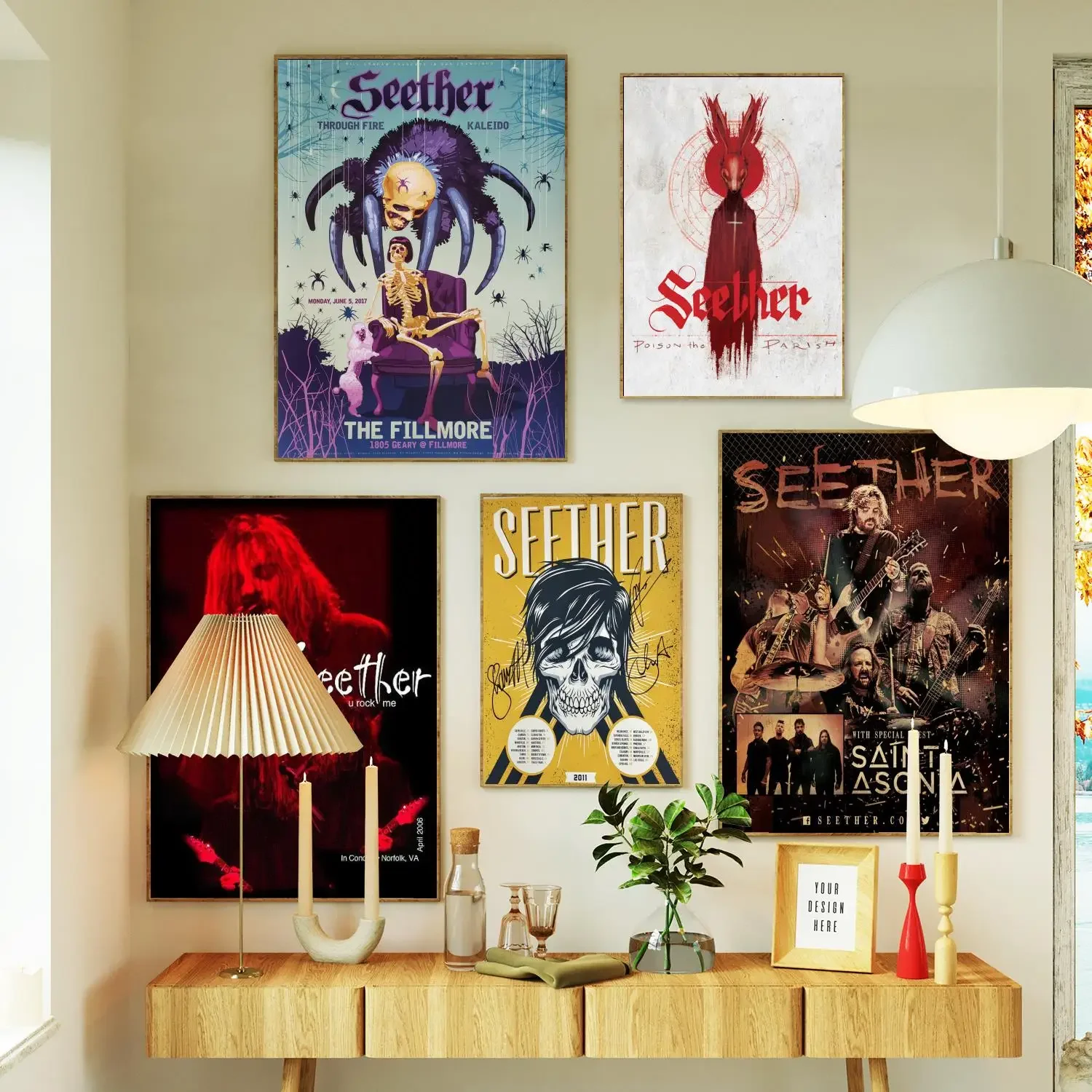 seether Poster Prints Wall Art Canvas Painting Poster For Modern Family Living Room Home Decor