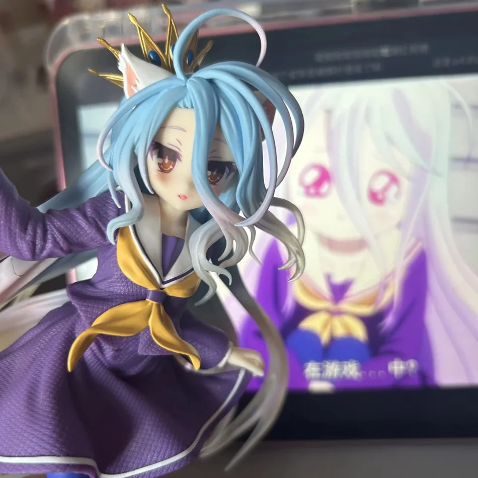 Figura de Anime de 18 cm de No Game No Life, Figura de Acción de Shiro con